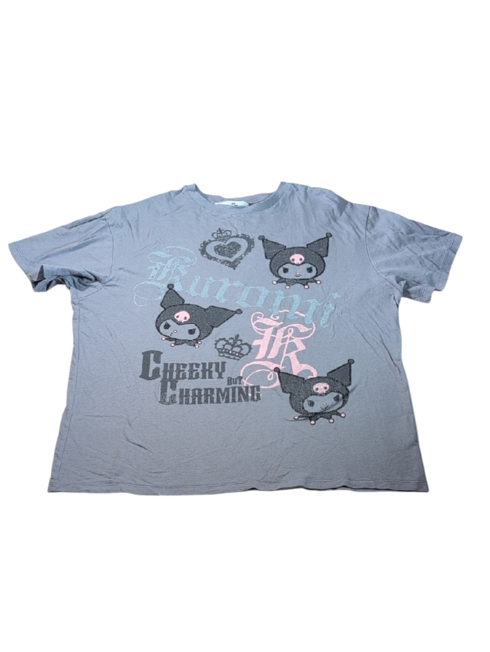 H&M Sanrio Kuromi Oversized Gray T-Shirt Size Youth 20